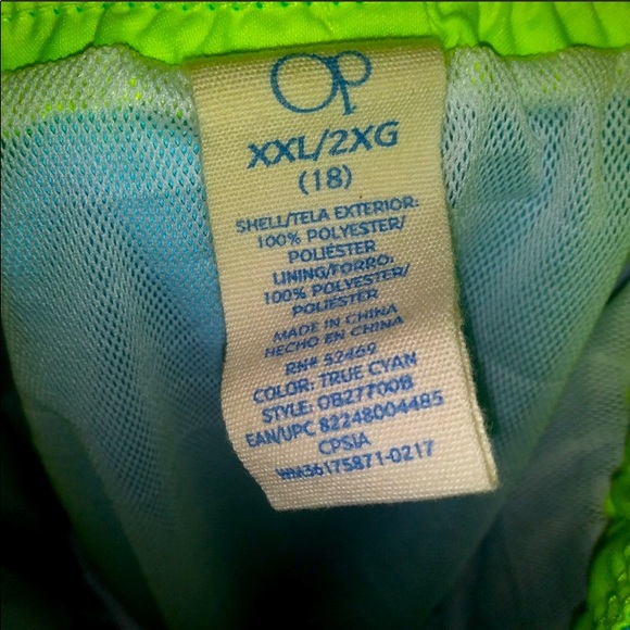 OP blue boys 18 mesh lined swim trunks - Picture 4 of 4